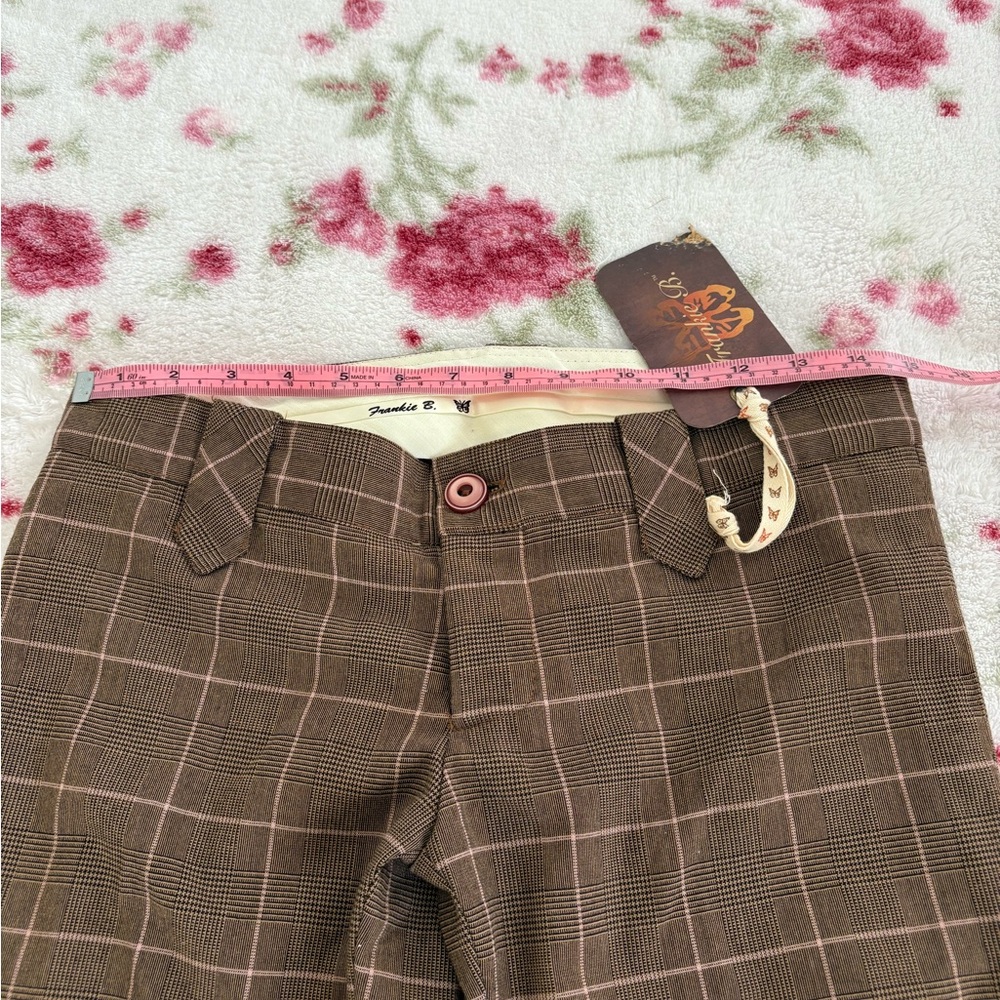 Frankie B. Brown Plaid Trousers - Picture 9 of 16